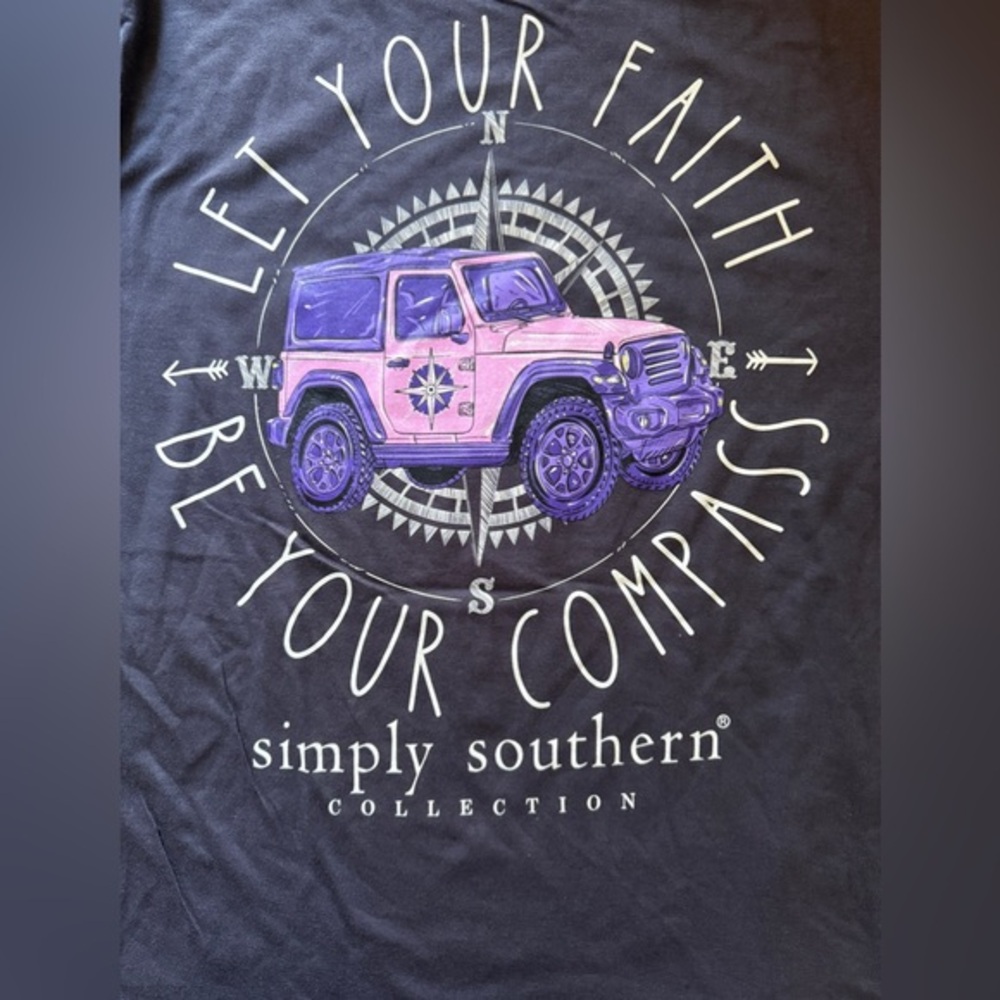 Simply Southern Graphic Tee with Purple Jeep